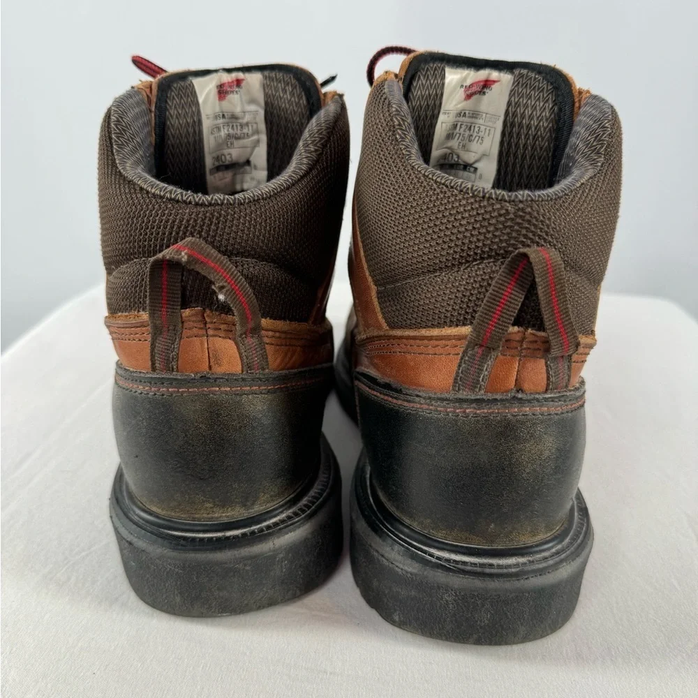 Red Wing BRNR XP 6 Inch Waterproof Safety Toe Boot in Brown Size 8‎